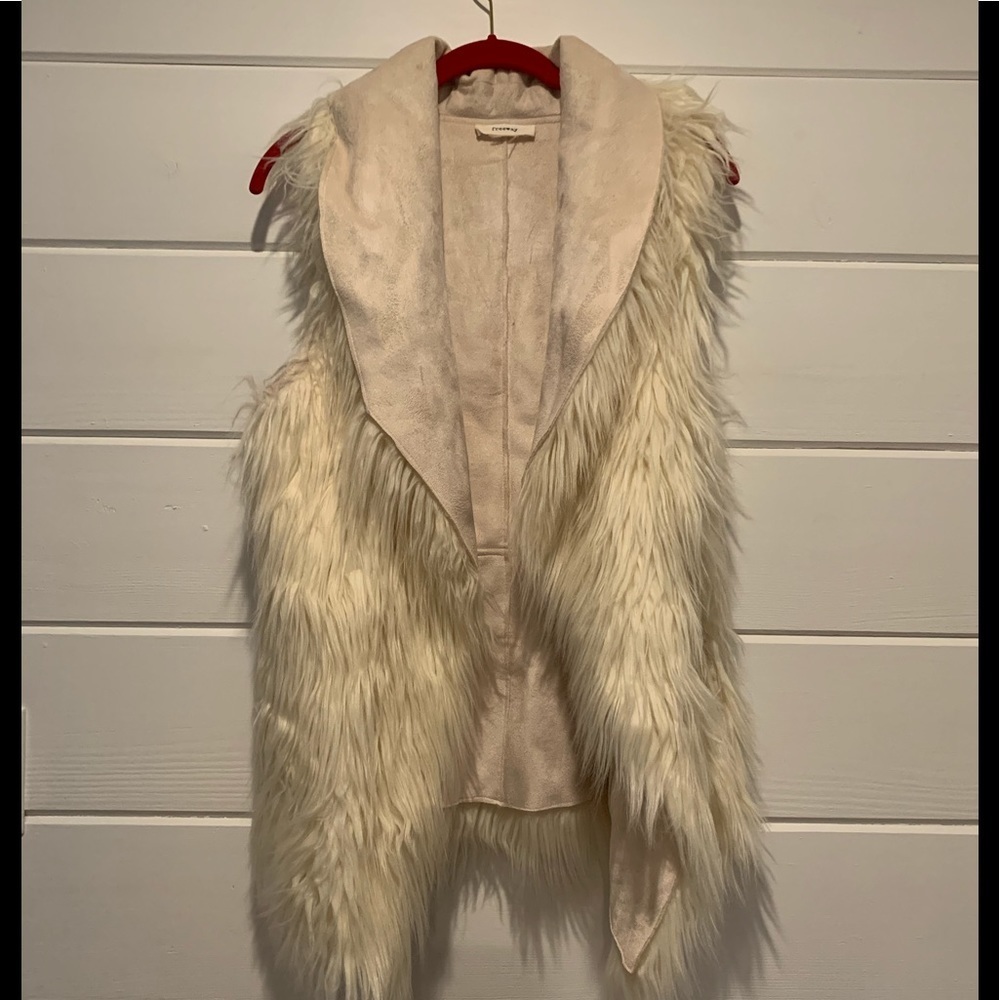 Freeway reversible faux fur/suede vest